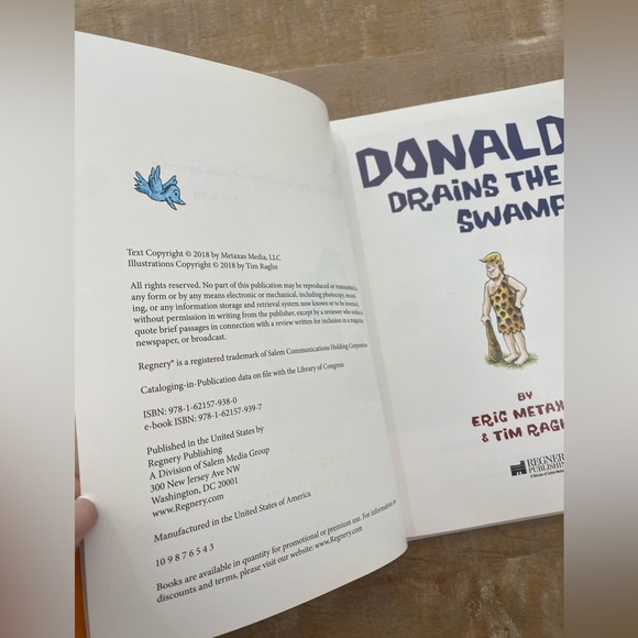 2 Donald The Caveman Book drain the swamp Builds the wall trump kids books - Picture 5 of 13